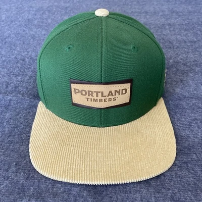 Adidas Portland Timbers Hat Corduroy Flat Bill Green Soccer MLS Snapback Cap - Image 1 of 4