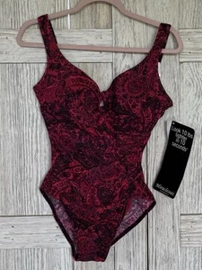 Miraclesuit Badeanzug Schlankmacher Einteiler Gr. 12 Sommer Strand Rosa - Bild 1 von 8