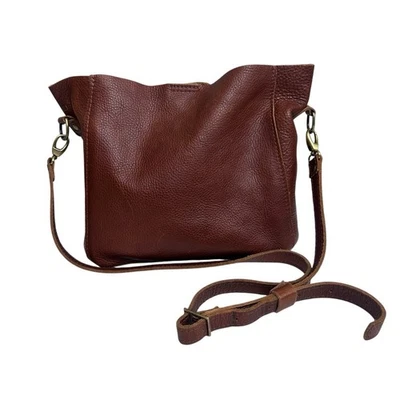 PORTLAND LEATHER CO Butterfly Bucket Bag  Crossbody Honey Brown EUC - Image 1 of 4