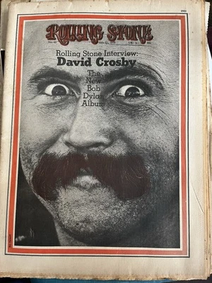 David Crosby Rolling Stone Magazine Cover Story #63 July 23, 1970 Bob Dylan New - Image 1 of 2
