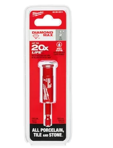 MILWAUKEE'S 49-56-0511  Diamond One-Piece Hole Saw 1/2", Red - Picture 1 of 6