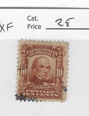 US # 307, 10 cents pale red brown, Webster, VF+, scv $25 - Image 1 of 2