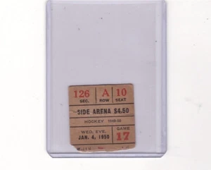 1949-50 DETROIT REDWINGS @ NY RANGERS NHL BIGLIETTO HOCKEY STUB GORDIE HOWE ASSIST - Foto 1 di 3