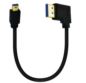 DisplayPort 1.4 to Mini DisplayPort Monitor Video Cable - Right Angle - Picture 1 of 3