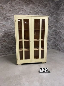 nr.729 Vintage Jahre 1900 Glasschrank | Vitrine | Kuchenschrank - Bild 1 von 8