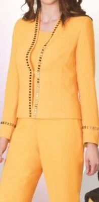 Traje Pantalones Lily & Taylor Mujer 3P Color Amarillo Talla 20, 16, Foto 1 de 2