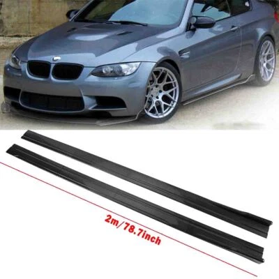 For BMW E90 E92 E93 325i 335i Carbon Fiber Side Skirts Rocker Panel Splitter Lip - Image 1 of 4