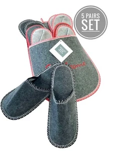 Welcome guest slippers set washable for house bulk 5 Pairs Indoor Family - Picture 1 of 7