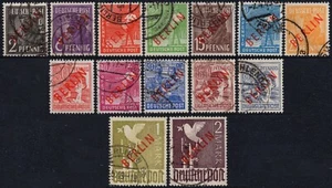 Germany-Berlín 1948 Stamps AAS With Red Overprint "BERLIN" - 14 Stamps US 1 - Picture 1 of 1