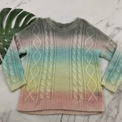 Suéter Unif Cake Talla S Pastel Arco Iris Rayas Gran Tamaño Pullover Tejido con Cable Foto 1 de 4