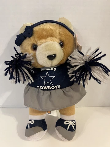 Dallas Cowboys VTG 2000 Plush Cheerleader Bear w/Tags 10” Good Stuff Cover