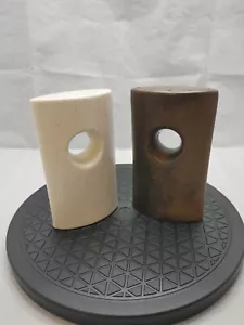Fabrik Agate Pass Stoneware By Jim Mcbride Oval Salt Pepper Shaker 5 1/4" tall - Picture 1 of 9