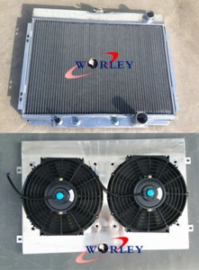 3 core aluminum radiator & shroud & fans for Ford Mustang V8 1967 1968 1969 1970 - Picture 1 of 8