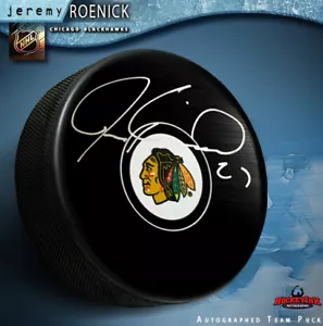 Jeremy Roenick Signed Chicago Blackhawks Puck - Picture 1 of 2