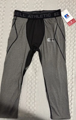 Leggings de compresión Russell Athletic para hombre 3/4 Drop-Power nuevos con etiquetas (S) Foto 1 de 3