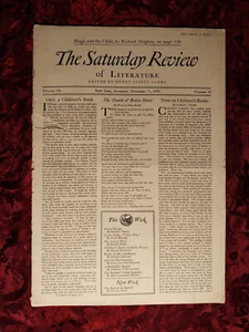 Saturday Review November 15 1930 Children's Books Beatrice Tobias David Mccord - Picture 1 of 1