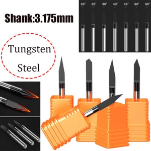 V-shape Milling Cutter 0.1mm- 0.3mm End Mill Bit Engraving/ CNC With TI Coating - Picture 1 of 10