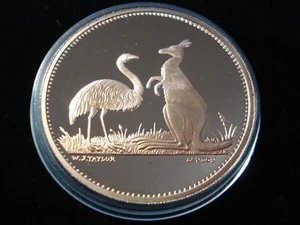 COOK ISLANDS $1 2005 Copper Plated Silver 1oz Advance Australia Penny - Picture 1 of 4