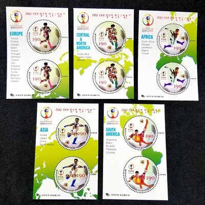 Coreia Copa do Mundo FIFA 2002 Jogos de Futebol Esportivo Futebol (conjunto MS) MNH *estranho *incomum - Imagem 1 de 4