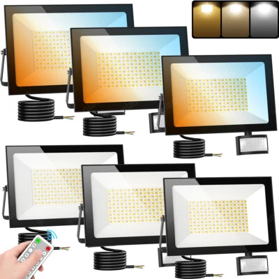 DENOTIP Inundador LED 150W con Detector de Movimiento Mando a Distancia Foco Exterior Faro