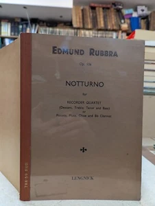 Edmund Rubbra: Notturno for Recorder Quartet Op. 106: Lengnick : Music Score - Picture 1 of 3