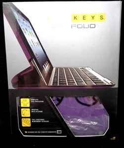ZAGG KEYS PROFOLIO Purple Wireless Keyboard (NEW) - Picture 1 of 3