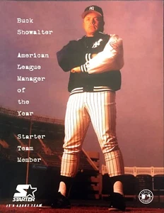 1995 NY Yankees Manager Buck Showalter Foto Starter Sportswear Vintage Printanzeige - Bild 1 von 1