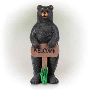 36 in. Tall Outdoor Standing Black Bear Statue - Picture 1 of 7