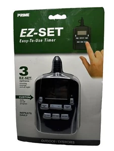 Prime EZ-SET Outdoor Digital Timer 120 V Black - Picture 1 of 24