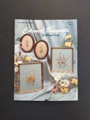 Colonial Bouquets - by Marilyn Tucker 1981 Flower Counted Cross Stitch Patterns - Image 1 of 2