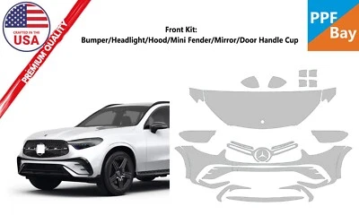 Película de proteção de pintura frontal pré-cortada PPF para Mercedes-Benz GLC SUV AMG Line 23-25 - Imagem 1 de 4