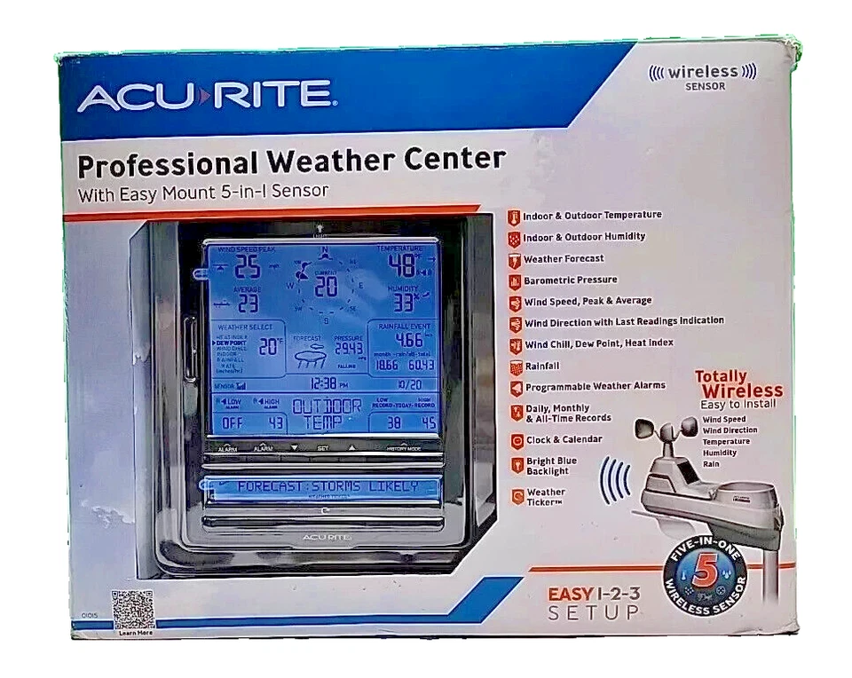 AcuRite Professional Weather Center - Wireless 5 In 1 Sensor - 01015A3 - Image 1 of 4