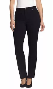 Women's Jeans Size 16W Classic Rise Tapered Leg Black Gloria Vanderbuilt Amanda - Picture 1 of 4