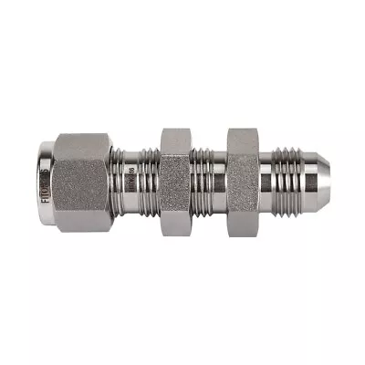 FITOK 316 SS Bulkhead Connector 1/8 in Tube OD × 1/8 in Male JIC, SS-BCM-FL2-AN2 - Image 1 of 4