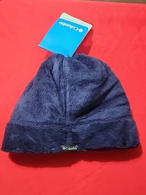 Columbia Plush Beanie Winter Hat One Size Toddler Unisex Navy  - Image 1 of 4