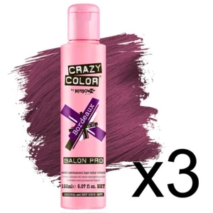 SALON CRAZY COLOR SEMI PERMANENT HAIR DYE COLOR 5.07 OZ #51 BORDEAUX 3 PACK - Picture 1 of 1