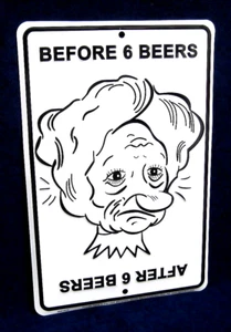 BEFORE & AFTER BEER *US MADE* Embossed Sign - Man Cave Garage Bar Pub Wall Decor - Picture 1 of 11