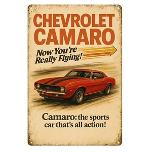 Chevrolet Camaro Car Metal Poster - Collectable Tin Sign - Size:20x30cm - Picture 1 of 4