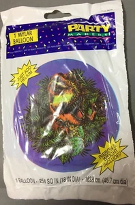 Helium Mylar Dinosaur Balloon Ribbon and Weight - 1 Foil Dino NEW NIP - Picture 1 of 2
