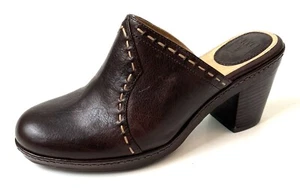 Frye CANDY PICKSTITCH Brown Leather Mules Women’s 7.5 NEW - Picture 1 of 4