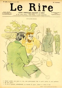 Le Rire - Snobism by Henri de Toulouse-Lautrec Circa 1898 - Picture 1 of 3