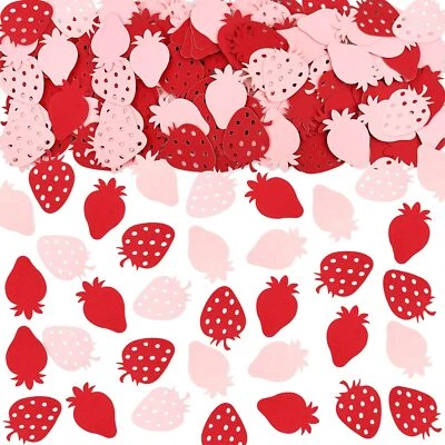 Strawberry Confetti 100PCS Pink Red Table Decoration Birthday Baby Shower - Image 1 of 4