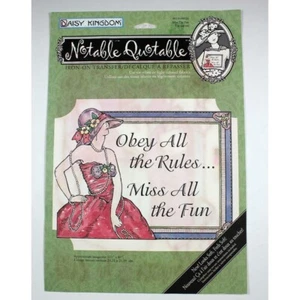 Daisy Kingdom Iron-On Transfer #0116-04026 Notable Quotable "Miss The Fun" NEW - Picture 1 of 2