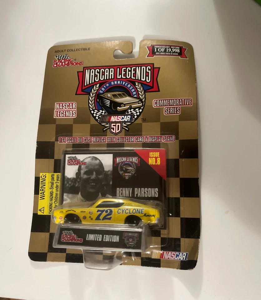 VINTAGE 1998 NASCAR LEGENDS Car #72 BENNY PARSONS LIMITED EDITION MOC 1 of 19998 - Image 1 of 1