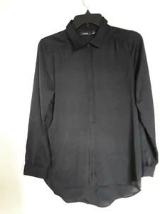 Apt 9 Damen Tunika Oberteil Langarm Schwarz High Low Boho Gr. S - Bild 1 von 3