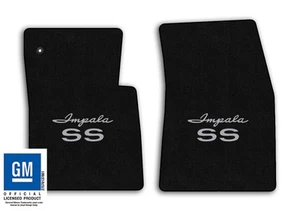 1961-1962 Chevrolet Impala SS - Black Velourtex Carpet Floor Mats - SS Logo - Picture 1 of 9