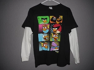Angry Birds Youth Jungen Langarm Lagenlook T-Shirt Jungen L Mehrfarbig Schwarz  - Bild 1 von 3