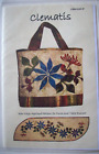 Clematis Tote Bag Purse Table runner Quilt Pattern by  Laundry Basket Quilts