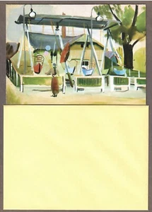 Holocaust Museum Wachtel Painting # 3 Note Card with Envelope - I Combine S/H - Foto 1 di 2