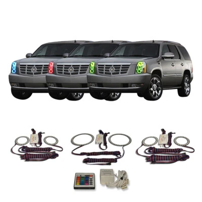 RGB Multi Color IR Headlight Halo kit for Cadillac Escalade 07-14 - Image 1 of 4